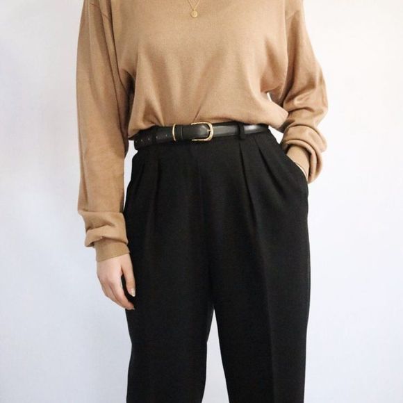 Ralph Lauren Pants - classic high-waist wool trousers by RALPH LAUREN